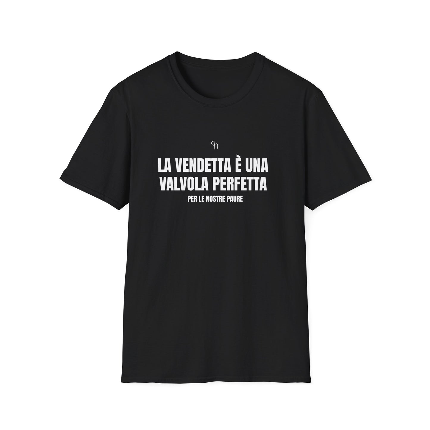 Unique Graphic T-Shirt: "La vendetta è una valvola perfetta" - Bold Statement Tee